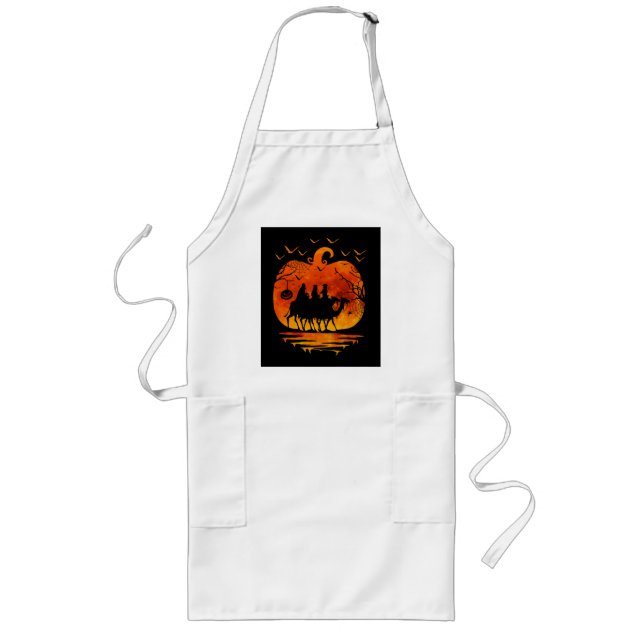 CHRISTMAS HALLOWEEN COSTUME PUMPKIN CHRISTMAS GIFT LONG APRON (Front)