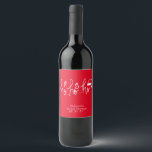 Christmas Hand Drawn Script Lettering and Doodles Wine Label<br><div class="desc">Hand Drawn Lettering Christmas Wine Label</div>