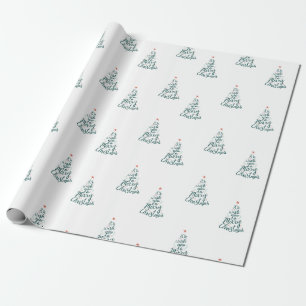 Christmas Hand Lettered Script Wrapping paper