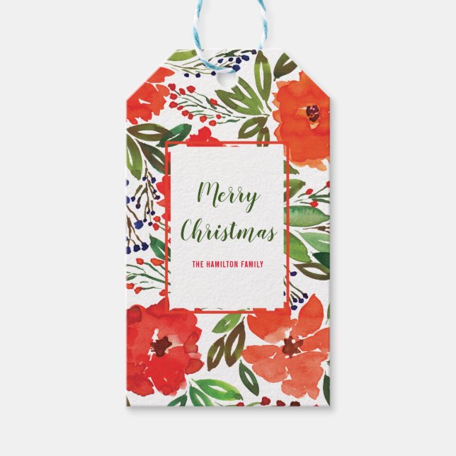Christmas & Hand Painted gift tag (Front)