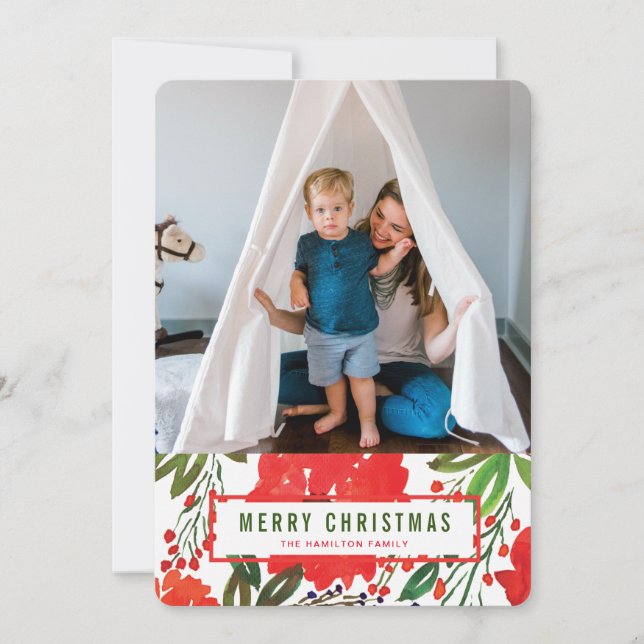 Christmas & Hand Painted Holiday Card (Front)