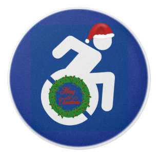 Christmas Handicapped Ceramic Knob
