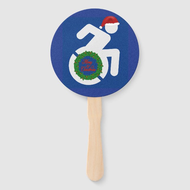 Christmas Handicapped Hand Fan (Front)