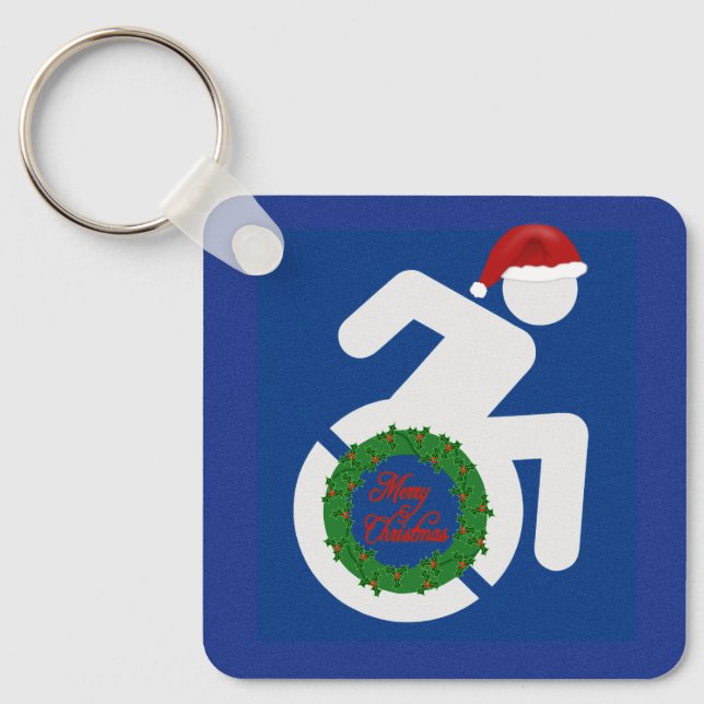 Christmas Handicapped Key Ring (Front)