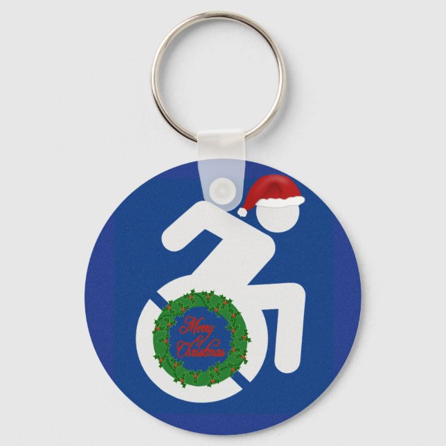 Christmas Handicapped Key Ring (Front)