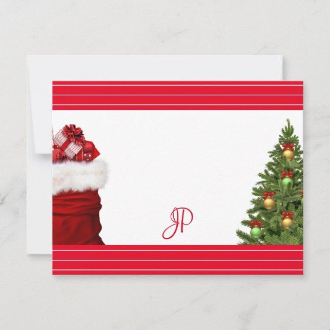 Christmas Handwriting Monogram Template (Front)