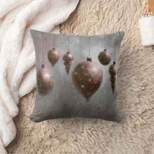 Christmas hanging Copper Baubles Cushion