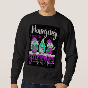 Christmas Hanging With My Gnomies Nurse Heart Stet Sweatshirt