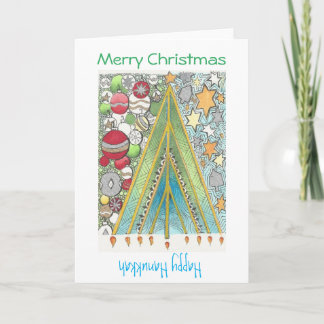 Christmas / Hanukkah card (Christmas up)