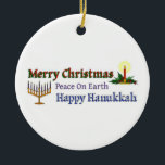 Christmas Hanukkah Ceramic Tree Decoration<br><div class="desc">Special ornament,  great gift!</div>