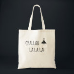 Christmas Hanukkah Chrismukkah Challah La La La Tote Bag<br><div class="desc">Does your family celebrate both Christmas and Hanukkah,  aka Chrismukkah? Then Challah La La La will surely make them smile! It features a cute Christmas tree icon with the Star of David on top and festive handwriting typography.</div>