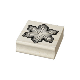 Christmas Hanukkah Cookie Winter Snowflake Snow Rubber Stamp