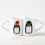 Christmas Hanukkah Jewish Penguin Yamulke Coffee Mug Set<br><div class="desc">I love Hanukkah,  Christmas and Penguins. Penguins are so cute with their short little legs. That's why I made a Hanukkah and Christmas Penguin wearing a Yamulke and red Santa hat. Thank you for looking at Happy Food designs! Berenice Limon ©. www.zazzle.com/kitteh03* for more designs!</div>