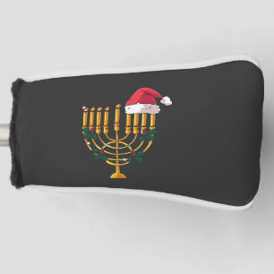 Christmas Hanukkah Jewish Santa Menorah  Golf Head Cover