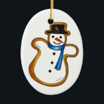 Christmas Hanukkah Snowman Sugar Cookie Holiday Ceramic Tree Decoration<br><div class="desc">Ornament features an original marker illustration of a delicious snowman-shaped Christmas sugar cookie.

This holiday baking design is also available on other products. Lots of other flavours are also available! Don't see what you're looking for? Need help with customisation? Contact Rebecca to have something designed just for you.</div>