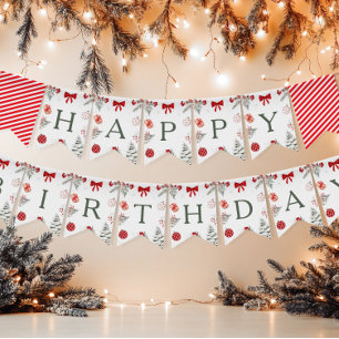 Christmas Happy Birthday Bunting