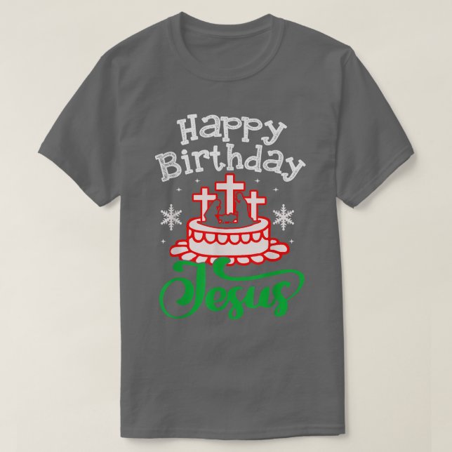 Christmas Happy Birthday Jesus Pajama Holiday Part T-Shirt (Design Front)