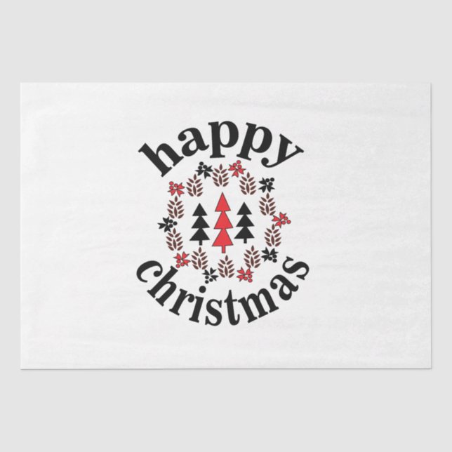 Christmas Happy Christmas  Tissue Paper (Front)