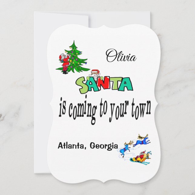Christmas Happy Holiday Flat Greeting Card (Front)