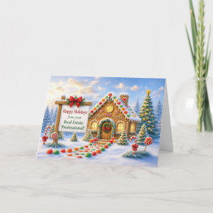 Christmas Happy Holidays from Realtor Real Estate Card
