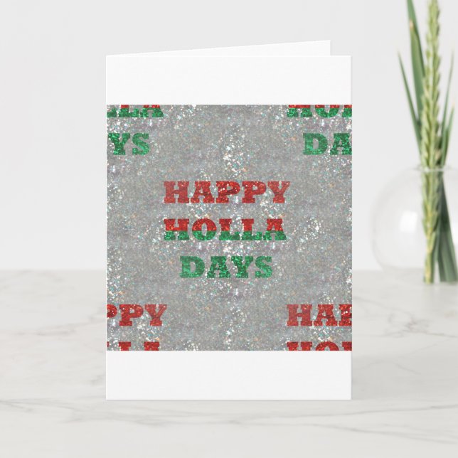 christmas happy holla days holiday card (Front)