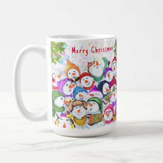 Christmas Happy Snowmans Celebration Mug Gift (Left)
