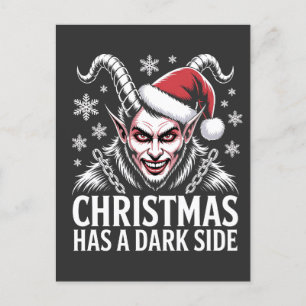 Christmas Has a Dark Side Announcement Postcard