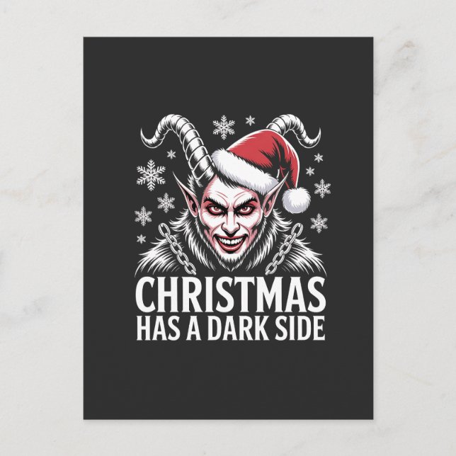 Christmas Has a Dark Side Holiday Postcard (Front)