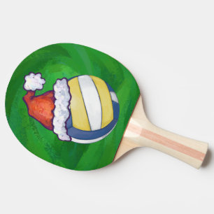 Christmas Hat Volleyball Ping Pong Paddle
