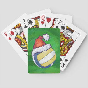 Christmas Hat Volleyball Playing Cards