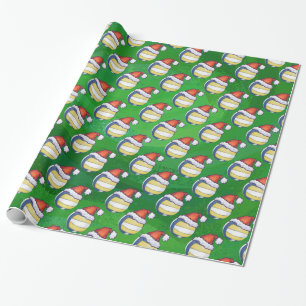 Christmas Hat Volleyball Wrapping Paper