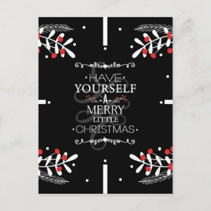 Christmas Have Yourself...Red Berries Holiday Postcard