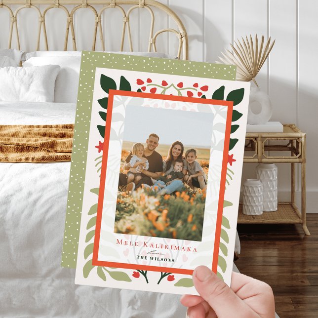 Christmas Hawaiian Quilt Holiday Photo Card (Creator Uploaded)