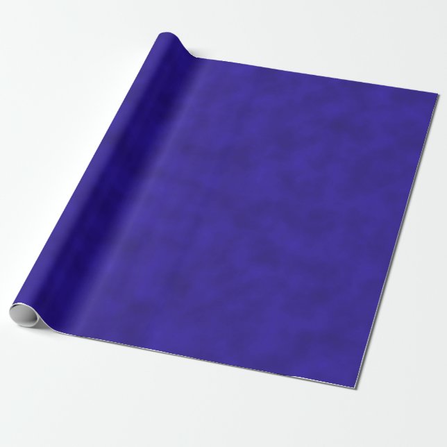 Christmas Haze Royal Blue Wrapping Paper (Unrolled)