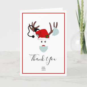 Christmas Healthcare Corporate Logo Thank You  Holiday Card
