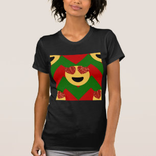 christmas heart eye emoji T-Shirt