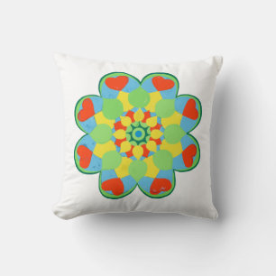 Christmas Heart Mandala Cushion