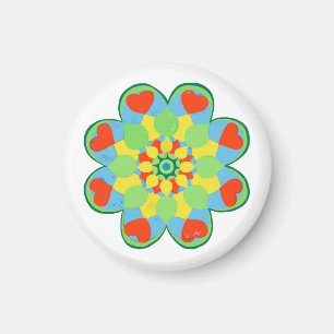 Christmas Heart Mandala Magnet