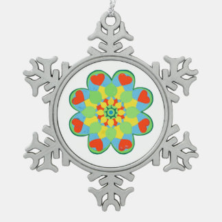 Christmas Heart Mandala Ornament