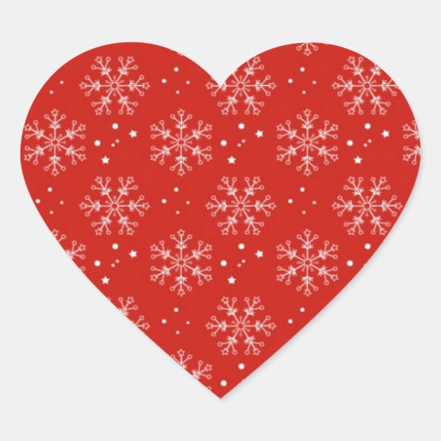 christmas heart sticker (Front)