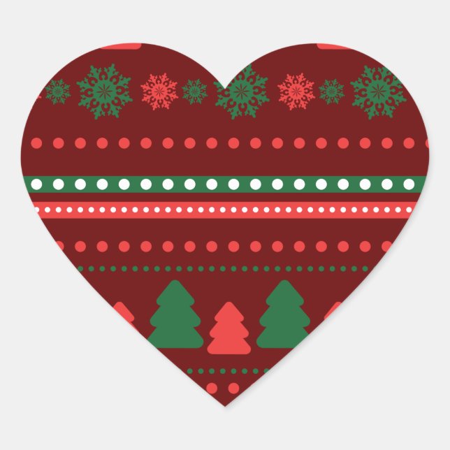  Christmas Heart  Sticker (Front)