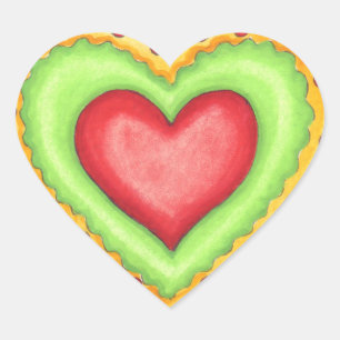 Christmas Heart Sticker