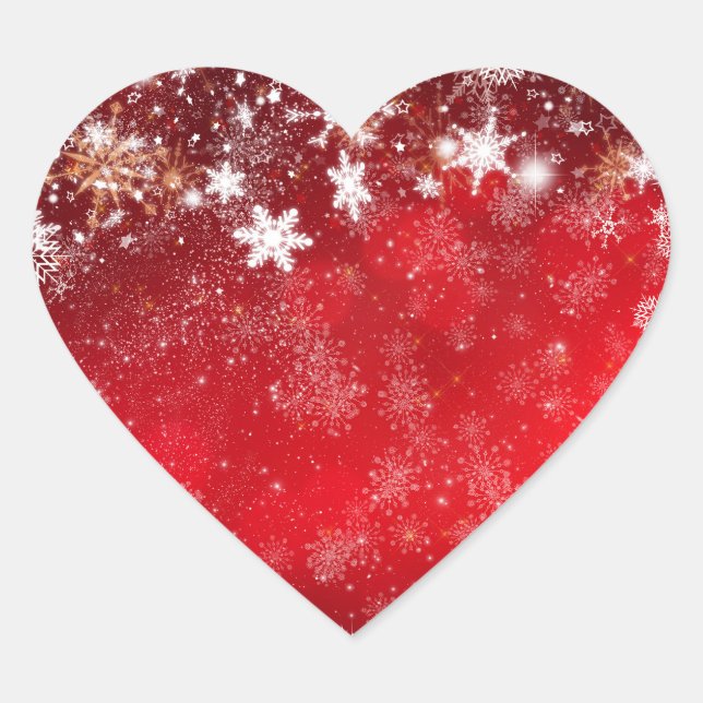 Christmas Heart  Sticker (Front)