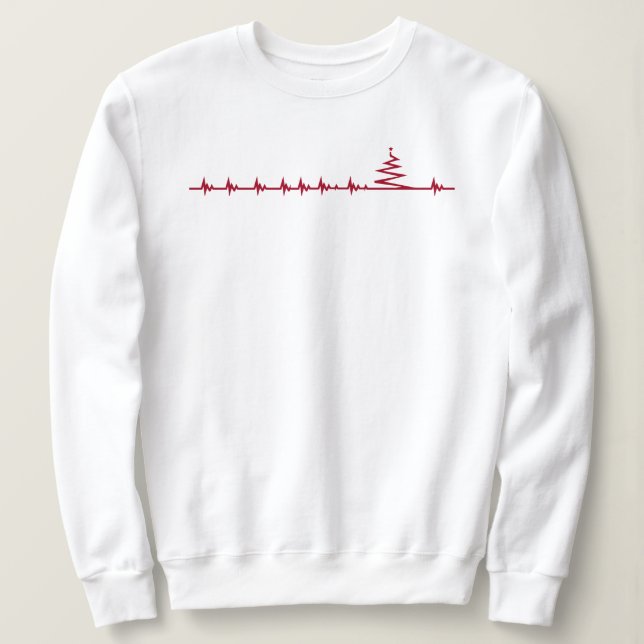 Christmas Heartbeat Sweatshirt (Design Front)