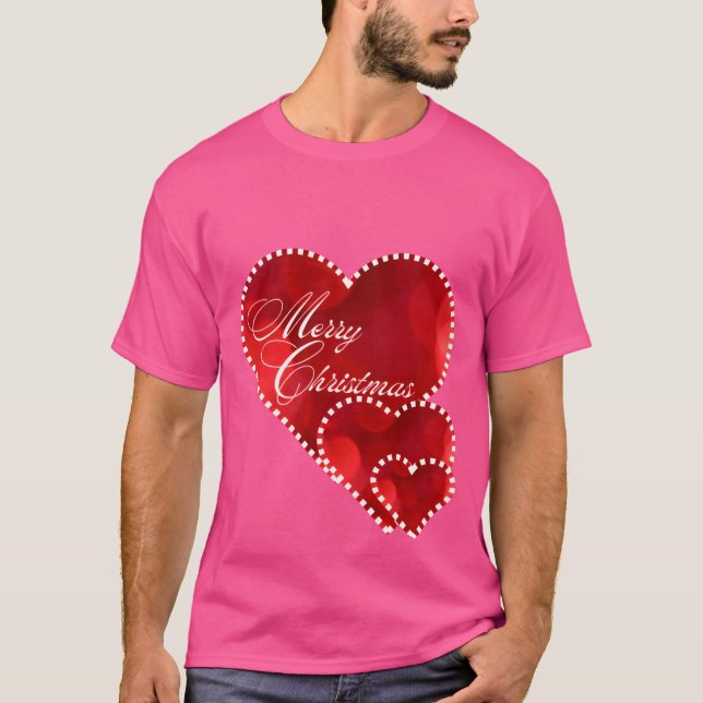 Christmas Hearts boy T-Shirt (Front)