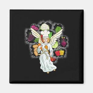 Christmas Heavenly Cooking Vegetables Kitchen Chef Magnet