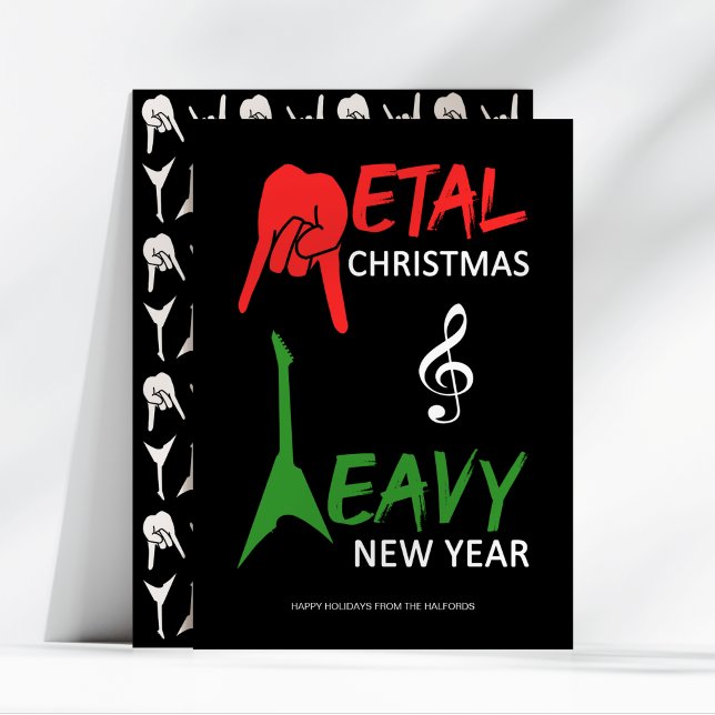 Christmas Heavy Metal Guitar Rock Holiday Card (Creator Uploaded)
