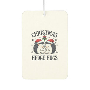 Christmas Hedge-Hugs Cute Hedgehog Holiday Design Car Air Freshener