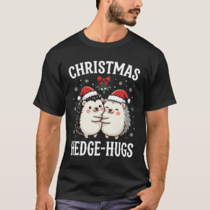 Christmas Hedge-Hugs Cute Hedgehog Holiday T-Shirt