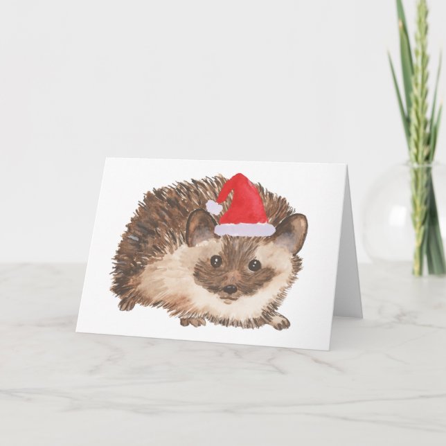 Christmas Hedgehog christmas card (Front)
